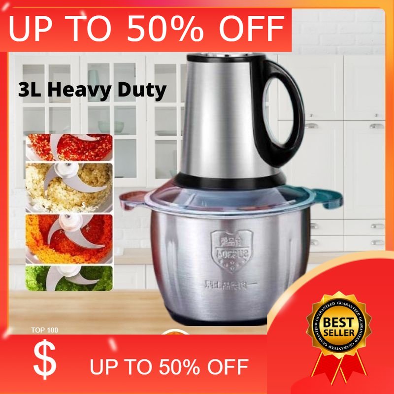 🎁KL STORE✨  3L Heavy Duty Stainless Steel Multi Function Electric Food Process