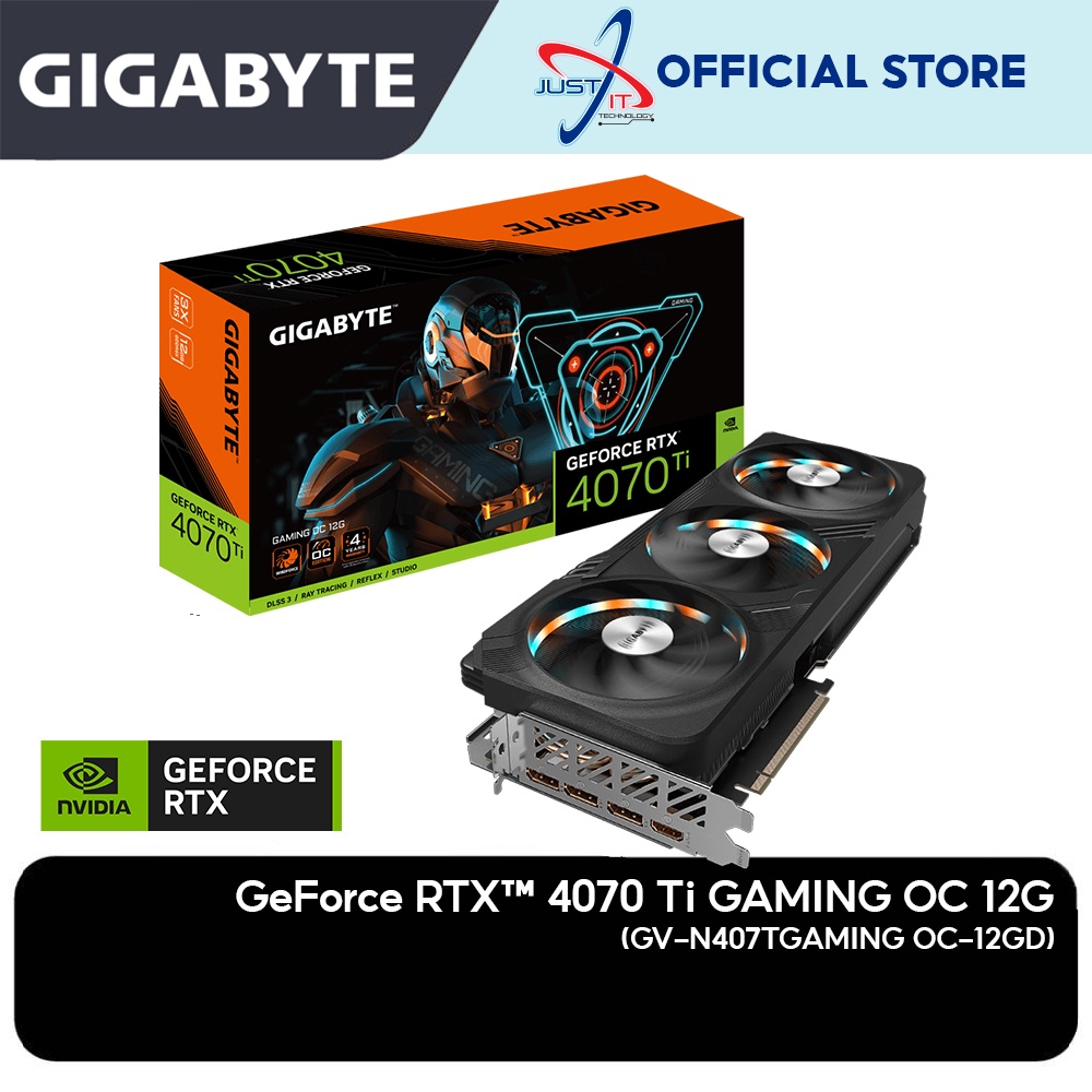 GIGABYTE GV-N407TGAMING OC-12GD GEFORCE RTX4070 TI GAMING OC-12GD 12GB ...