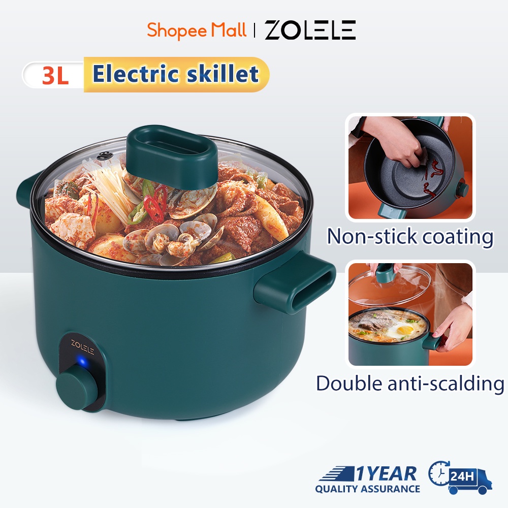 Multi Electric Cooker 3L Multifunction Cooker Mini Hot Pot Rice Cooker Non Stick ZC002 Periuk Elektrik 電煮鍋