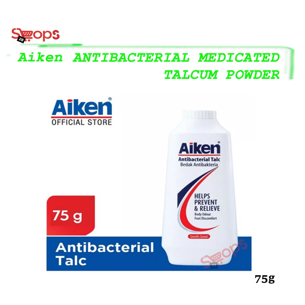AIKEN ANTIBACTERIAL MEDICATED TALCUM POWDER (75G) Shopee Malaysia
