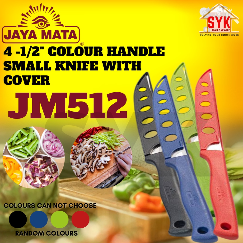 SYK Jaya Mata JM512 Colour Handle Small Knife With Cover Kitchen Cover