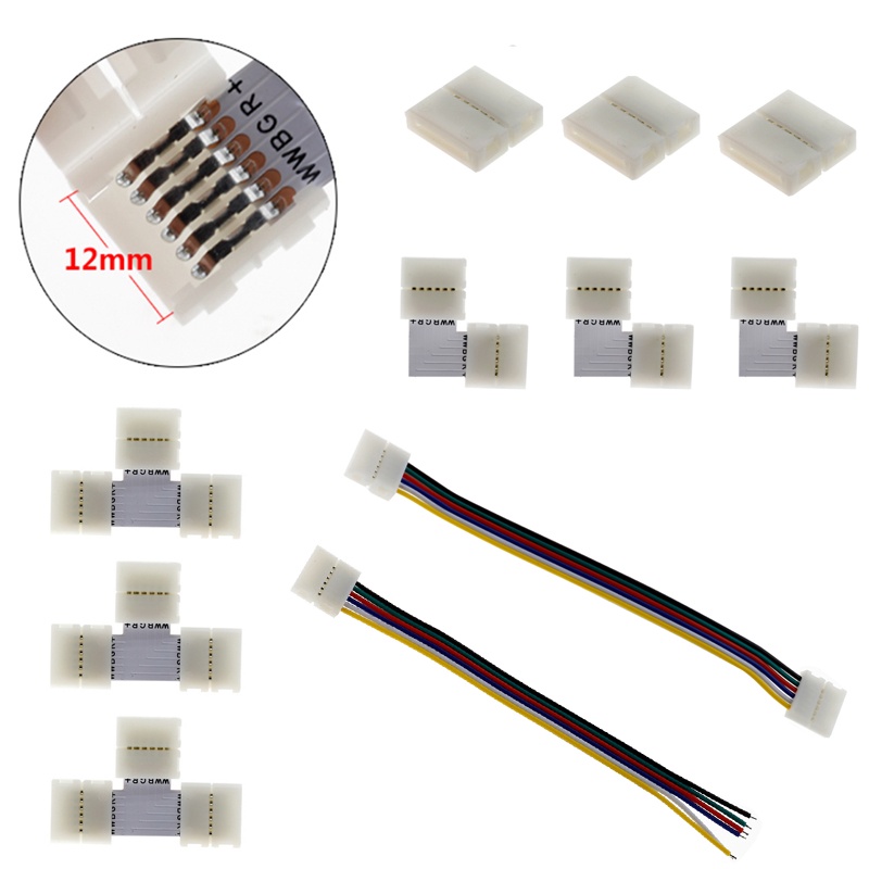 5pcs/lot 12mm 6PIN 6 Pin RGB+CCT L Shape or T shape No Soldering Easy