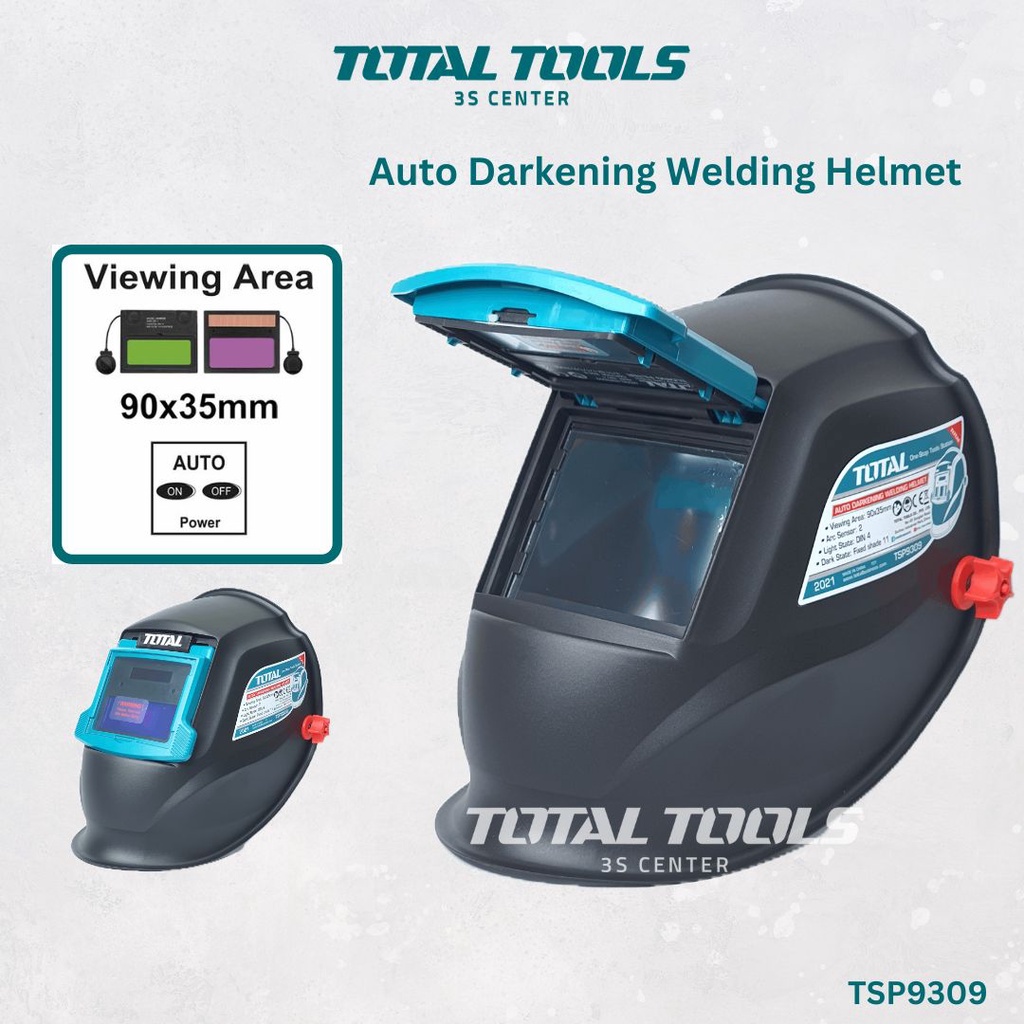 TOTAL Auto Darkening Welding Helmet For Mig Welding / Tig Welding / MAA