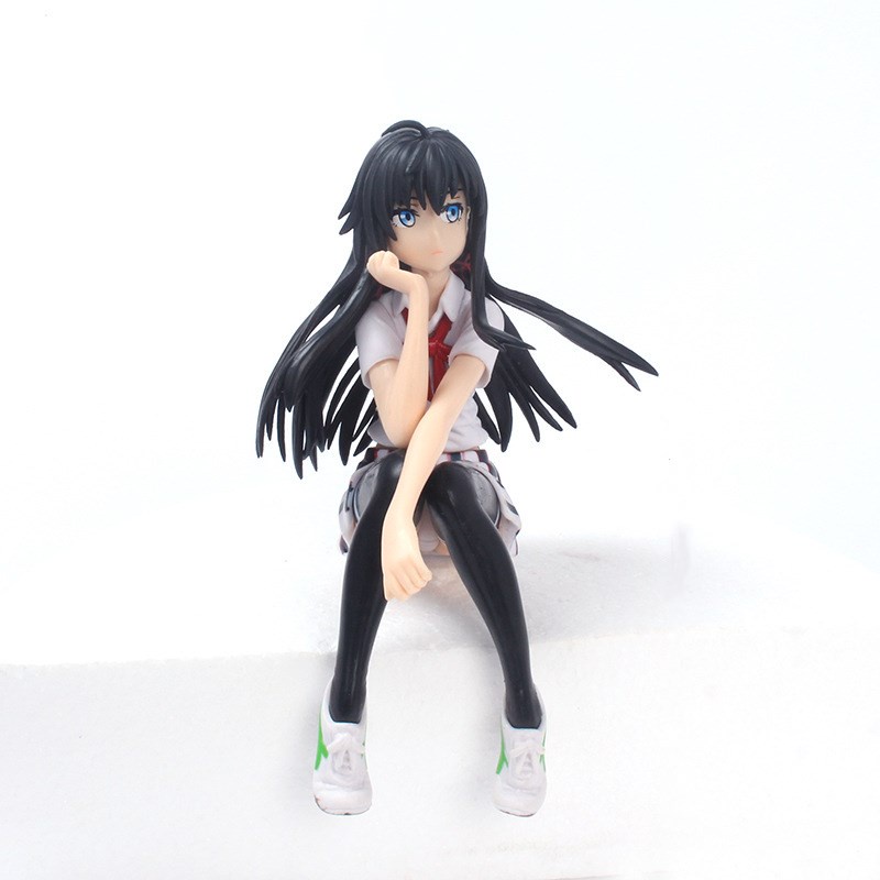 13CM Japan Anime My Teen Romantic Comedy Figure Yukinoshita Yukino Cute Seated Model Toys For Children PVC Collectible Doll Gift