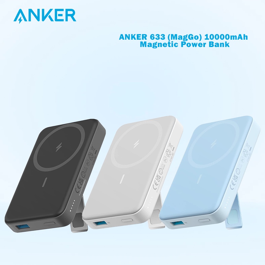 Anker A1641 Power Bank 633 Magnetic Battery 10,000mAh Foldable Magnetic ...