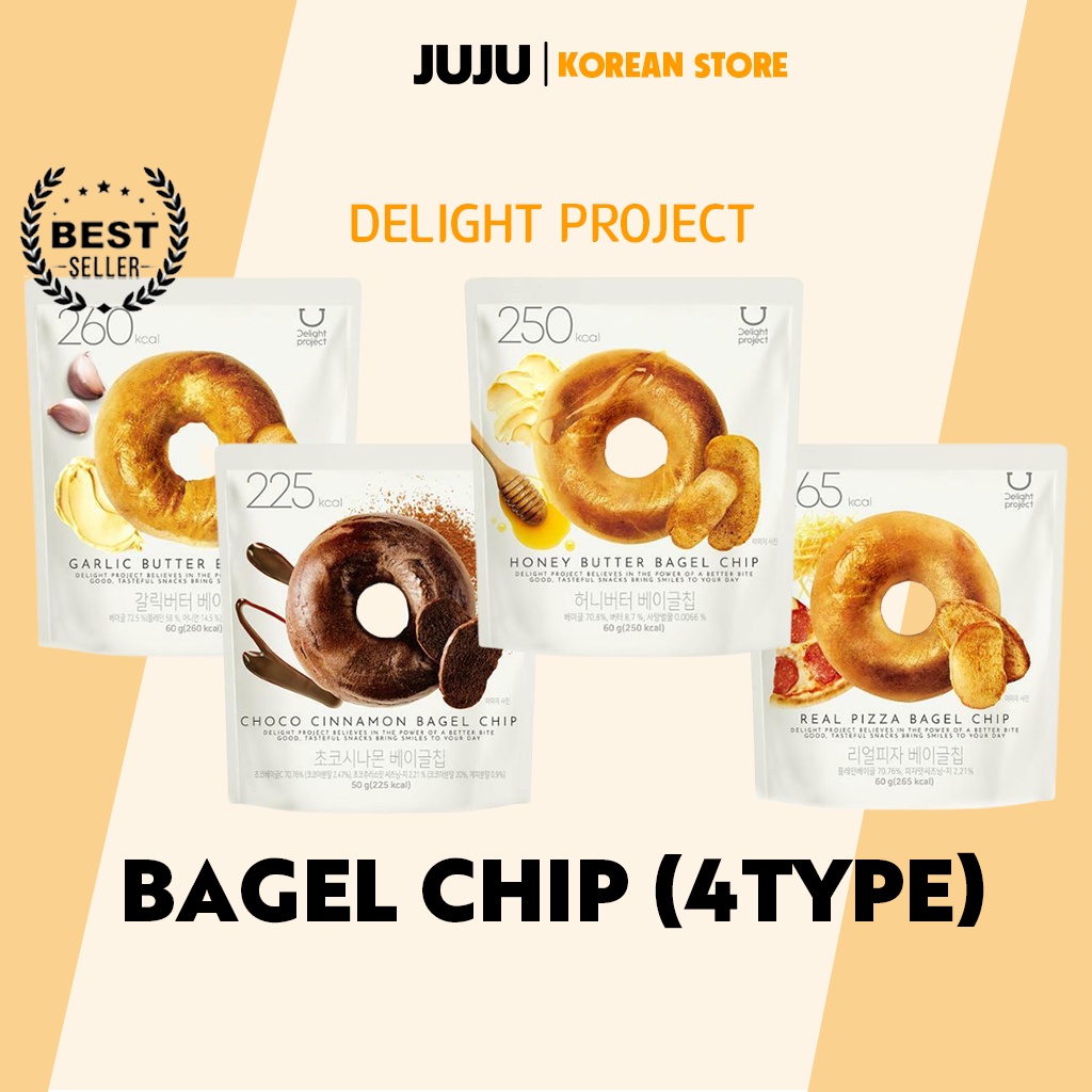 Olive Young / Bagel Chips 60g / Garlic Butter / Honey Butter / Real Pizza / Choco Cinnamon