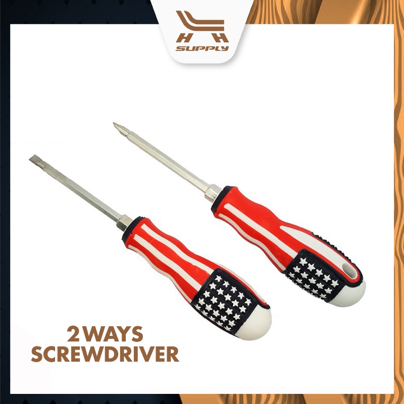 LH 2 Ways Magnetic Screwdriver Philips Screwdriver American Flag Multipurpose Retractable Telescopic Screwdriver