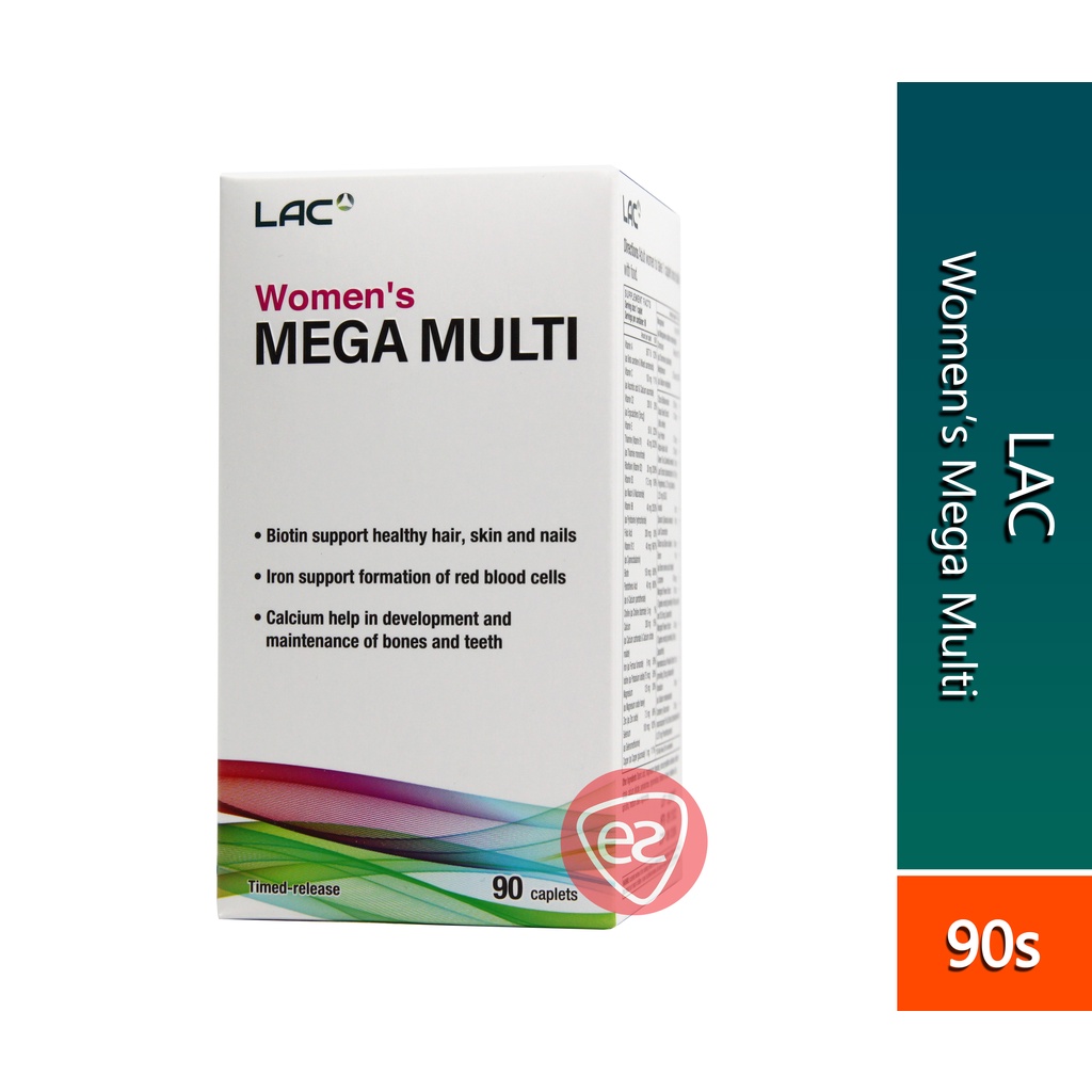 LAC WOMEN'S MEGA MULTI TIMEDRELEASE CAPLET 90S (WAS KNOWN AS GNC
