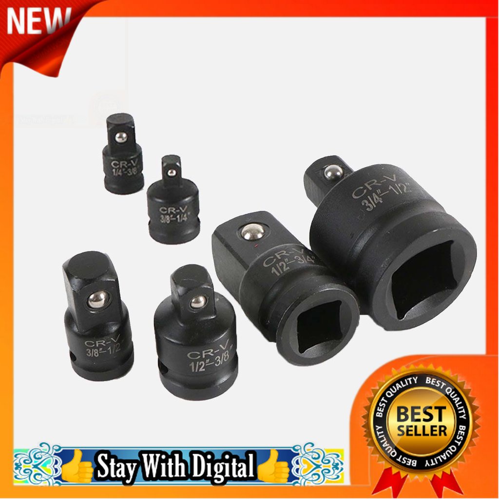 FREE POS 🌹[Local Seller] 6pcs Universal Socket Converter Adapter Reducer 1/2 to 3/8 3/8 to 1/4 3/4 to 1/