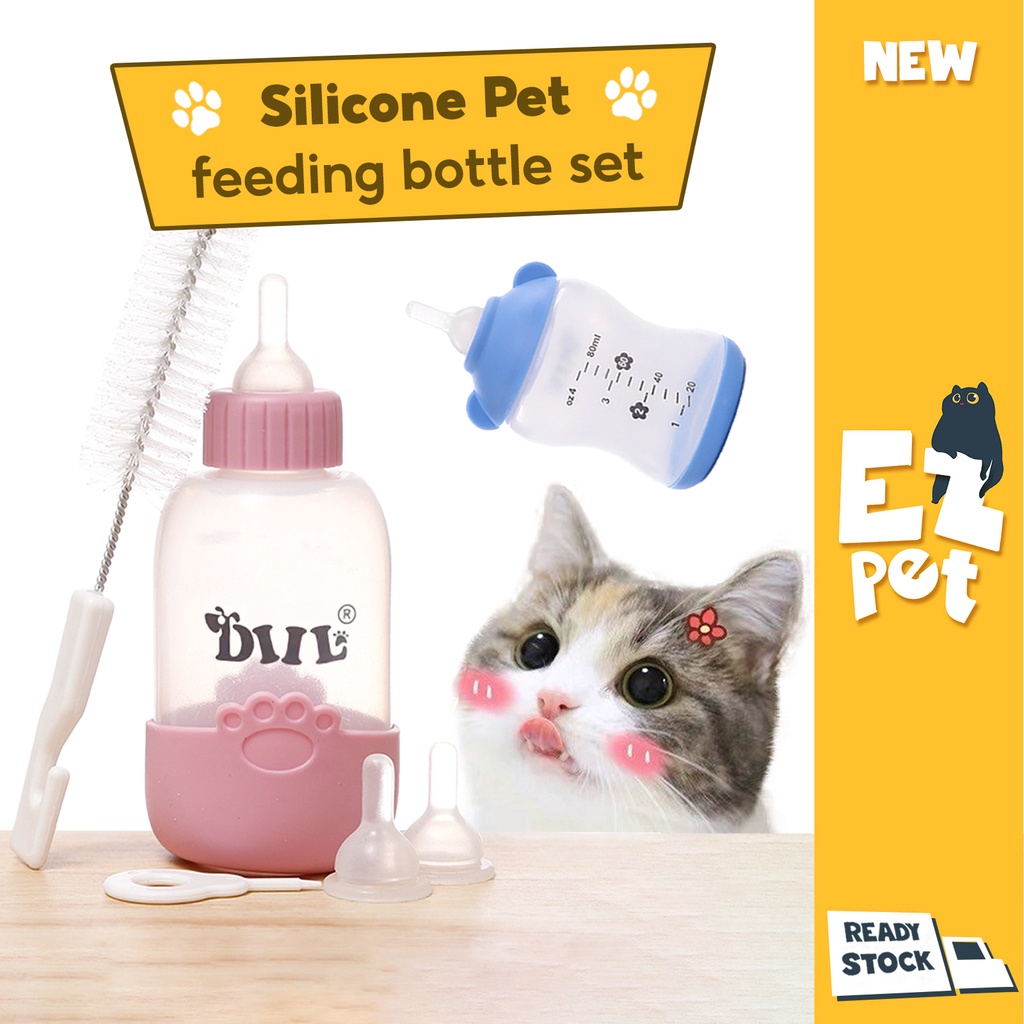 Cute Pet Nursing Bottle Pet Milk Bottle 100ml Kitten Feeding Bottle Botol Susu Kucing Kitten