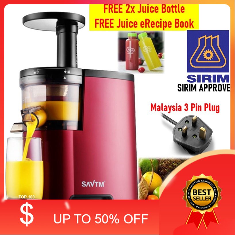 🎁KL STORE✨  SIRIM SAVTM JE-07 Slow Juicer 100% Fresh Fruit Juice Extraction Blender Maker