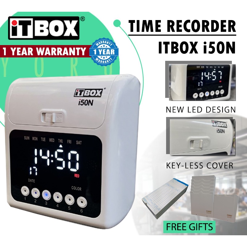 iTBOX i50N Time Recorder Punch Card Machine Attendance Machine
