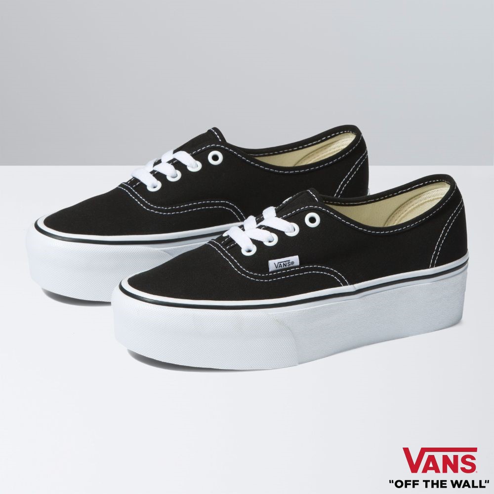 Vans Canvas Authentic Stackform Sneakers Women (Unisex US Size) BLACK
