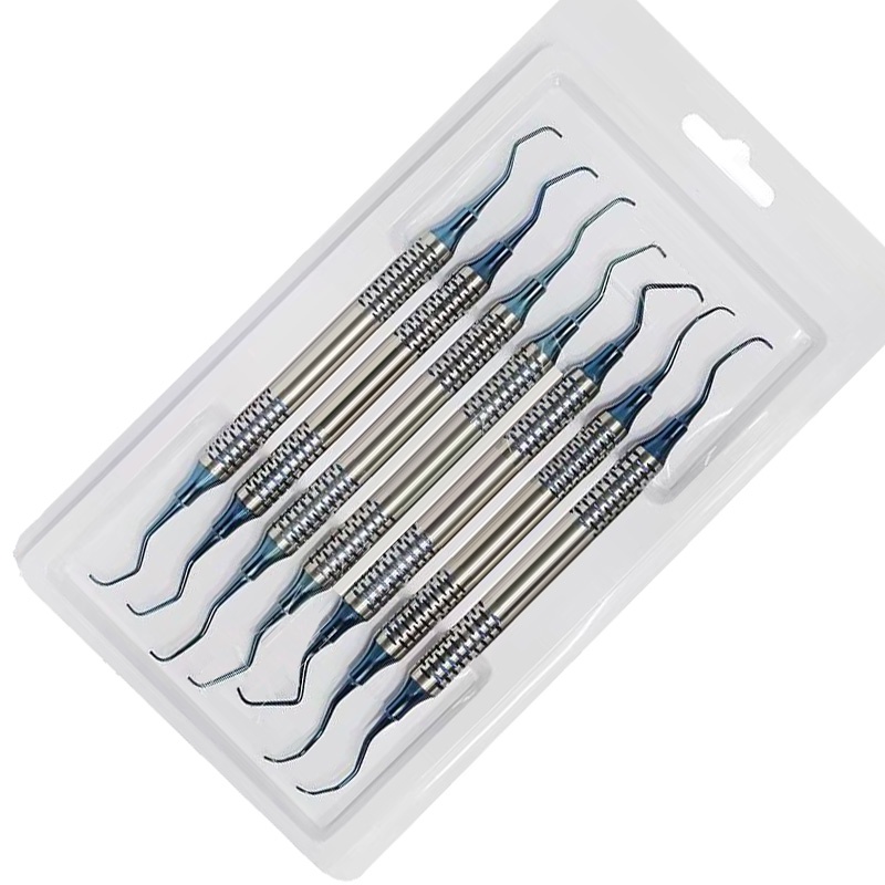 7 Pcs Dental Teeth Scaler Cleaning Periodontal Gracey Curette Curettes