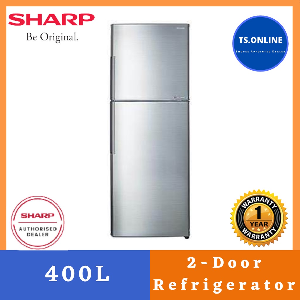 Sharp 400L 2 Door J-Tech Inverter Technology Refrigerator SJ406MSS ...