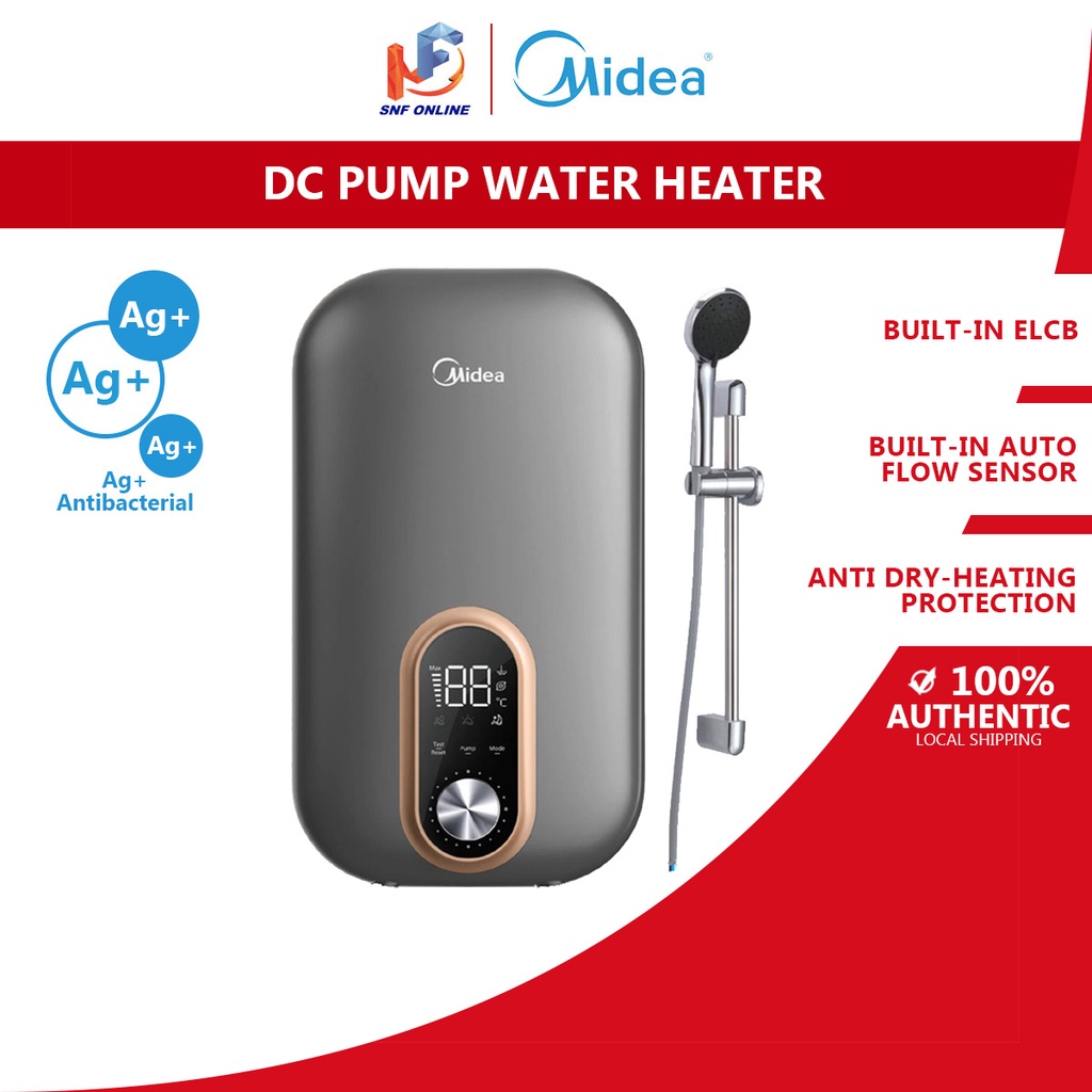 Midea Digital Water Heater With DC Pump Shopee Malaysia