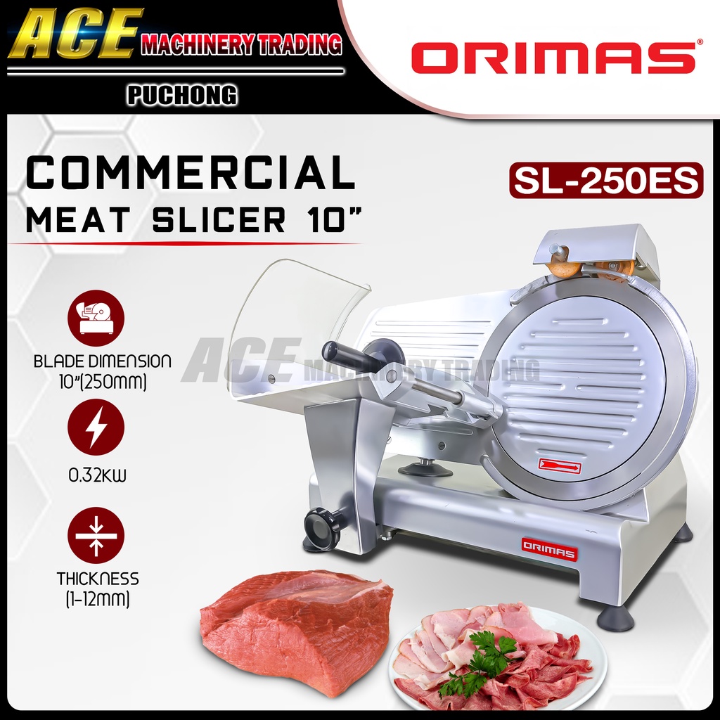 [ ORIMAS ] Commercial Meat Slicer / SemiAuto Meat Slicer 10"&12" (SL250ES/SL300ES) Shopee