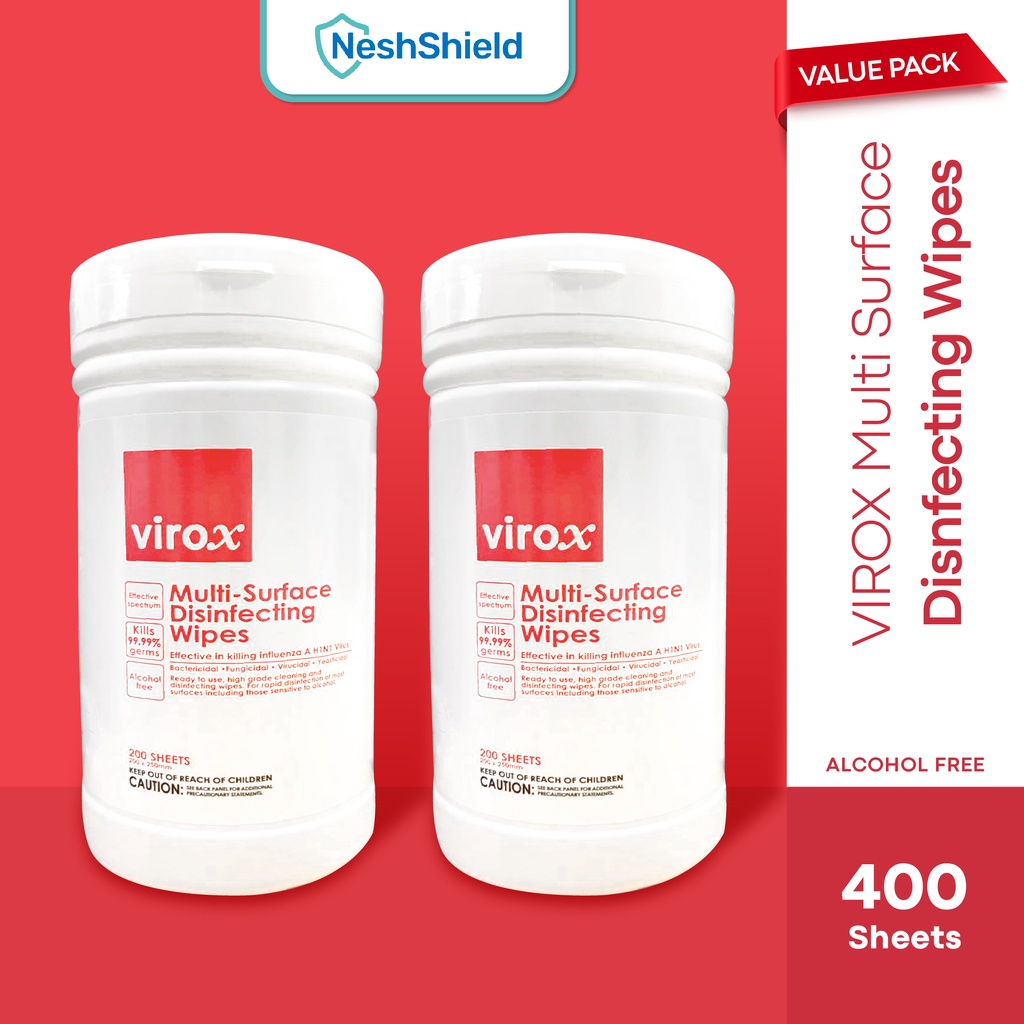 [Value Pack] Virox Multi Surface Disinfecting Wipes Bottle 200s x2