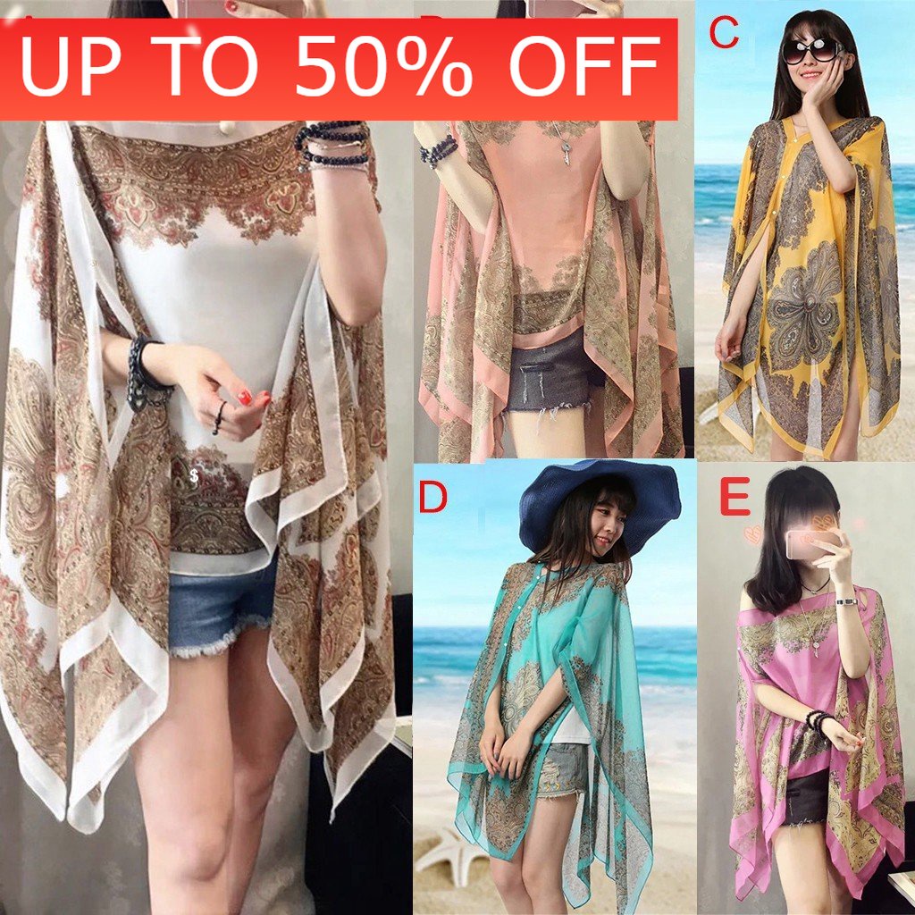 🎁KL STORE✨ 1 Day DeliveryBagMarketBaju Shawl Batik Silk Women Cantik Fashion Sari Color D