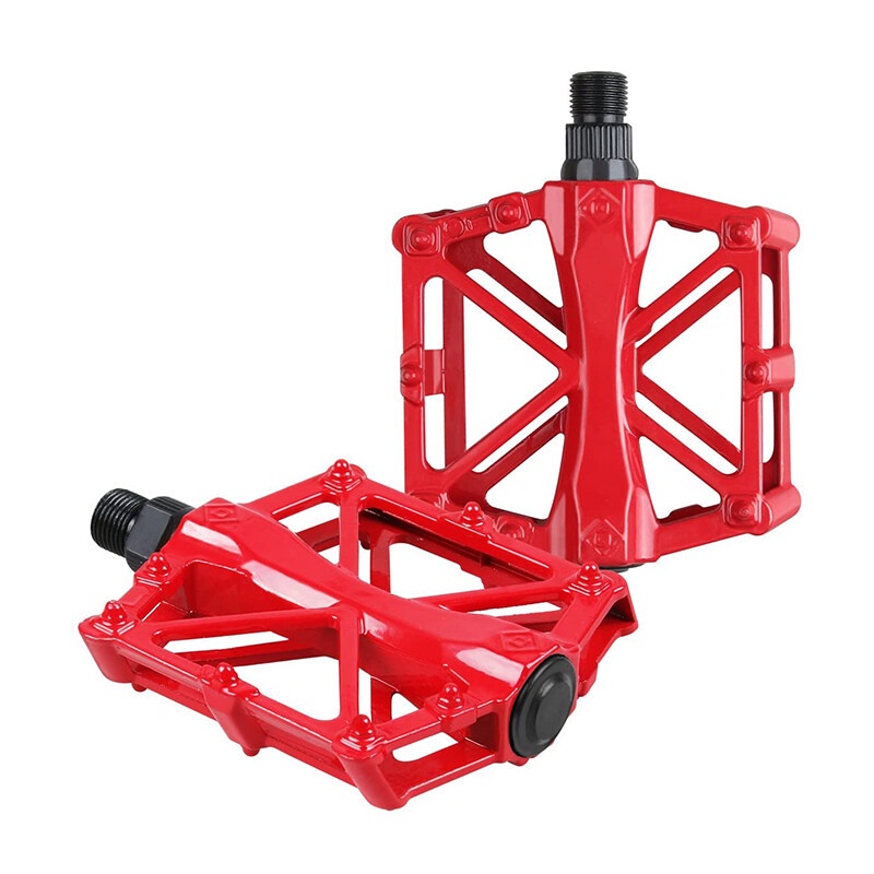 [LOCAL SELLER] EXTRA GIFT MOUNTAIN BIKE PEDALS FLAT BICYCLE ALUMINUM ALLOY MTB PEDALS 9/16 LIGHTWEIGHT ROAD BIKE PEDALS