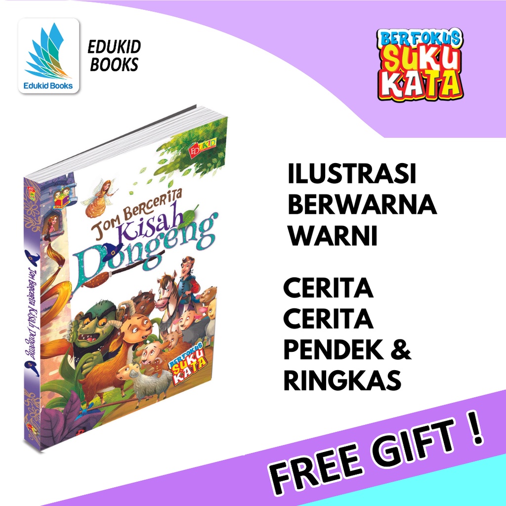 Buku Cerita Kanak Kanak - Jom Bercerita Kisah Dongeng + FREE GIFT ...