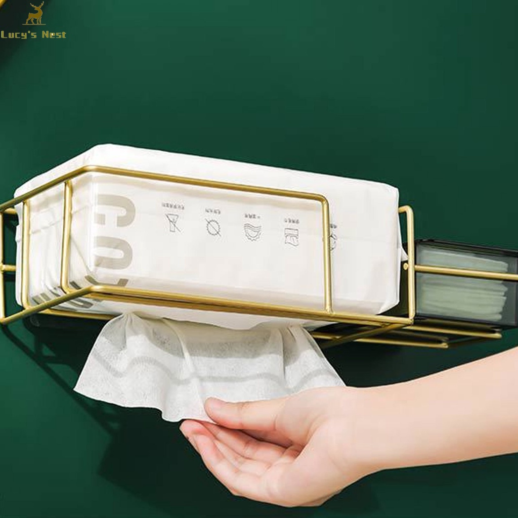 Wall Mounted Metal Storage Rack With Removable Mini Holder Box for