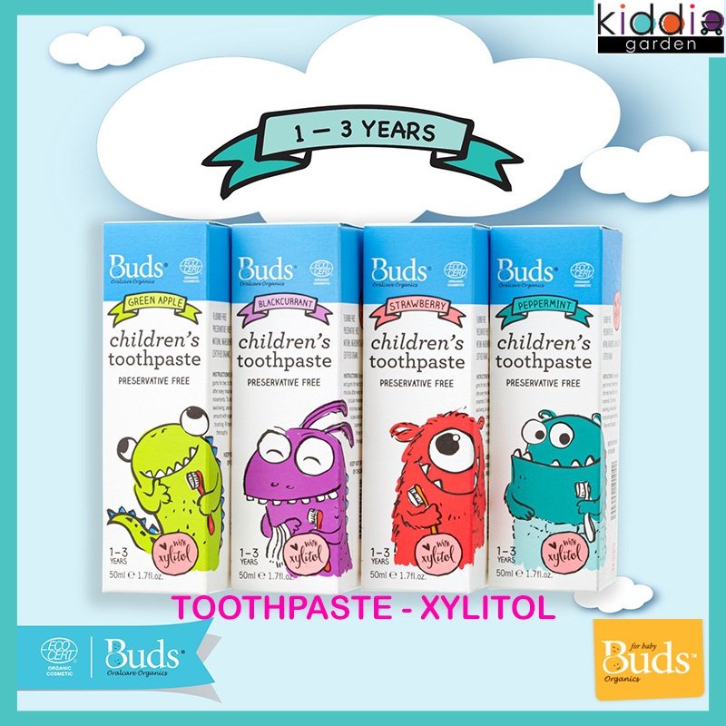 Buds Children Toothpaste with Xylitol 50ML (1 unit) Baby Toothpaste