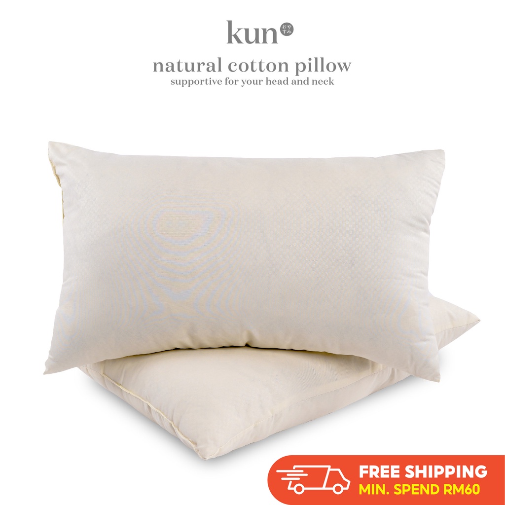 Kun Natural Cotton Pillow 100 Kekabu Bantal Kapok Tradisional Organic