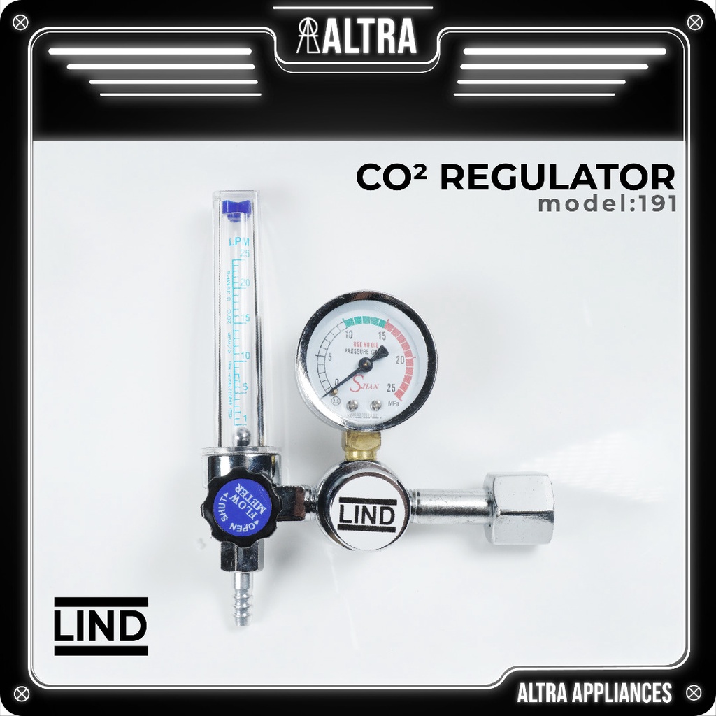 Lind Co2 Gas Mig Flow Meter Welding Weld Flowmeter Mig Regulator Co2 Gauge Welder 4040