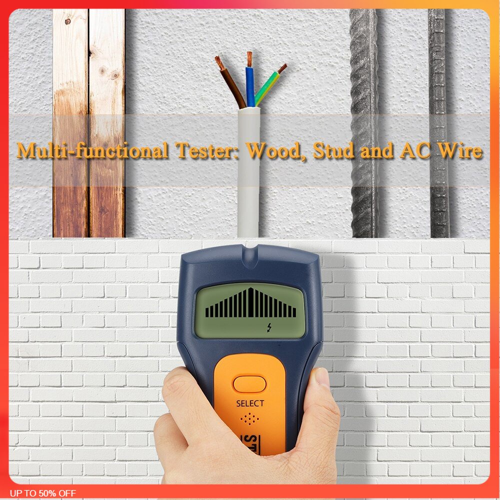 🌹[Local Seller] Stud Finder Multifunction Wall Scanner LCD Display Studs AC Voltage Live Wire D