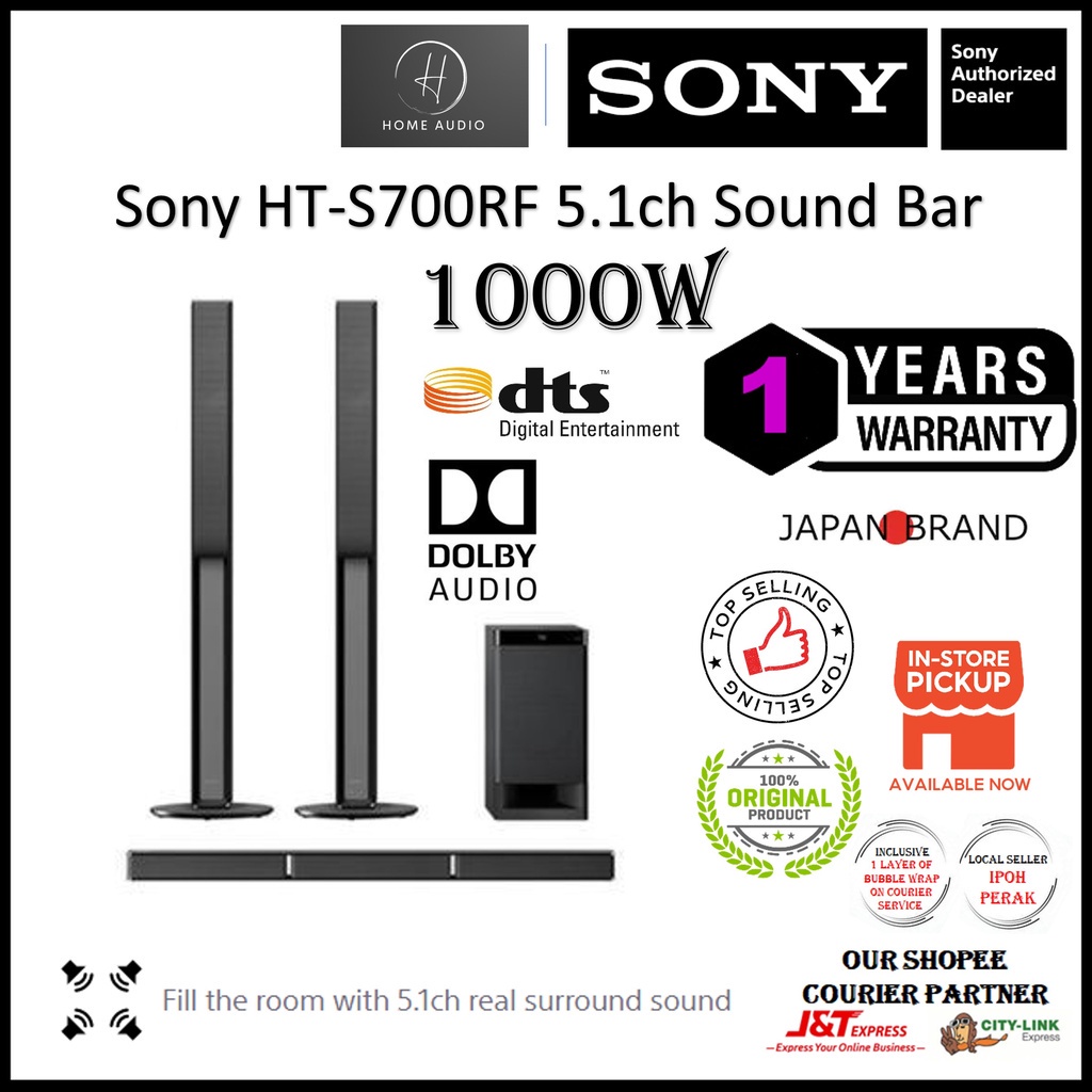 Sony Soundbar with Subwoofer HTS700RF with 5.1ch & Bluetooth