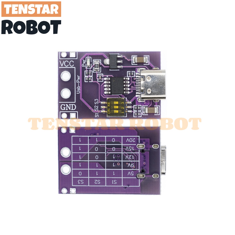 Type-C QC AFC PD2.0 PD3.0 to DC Spoof Scam Fast Charge Trigger Polling Detector USB-PD Notebook Power Supply Change Board Module