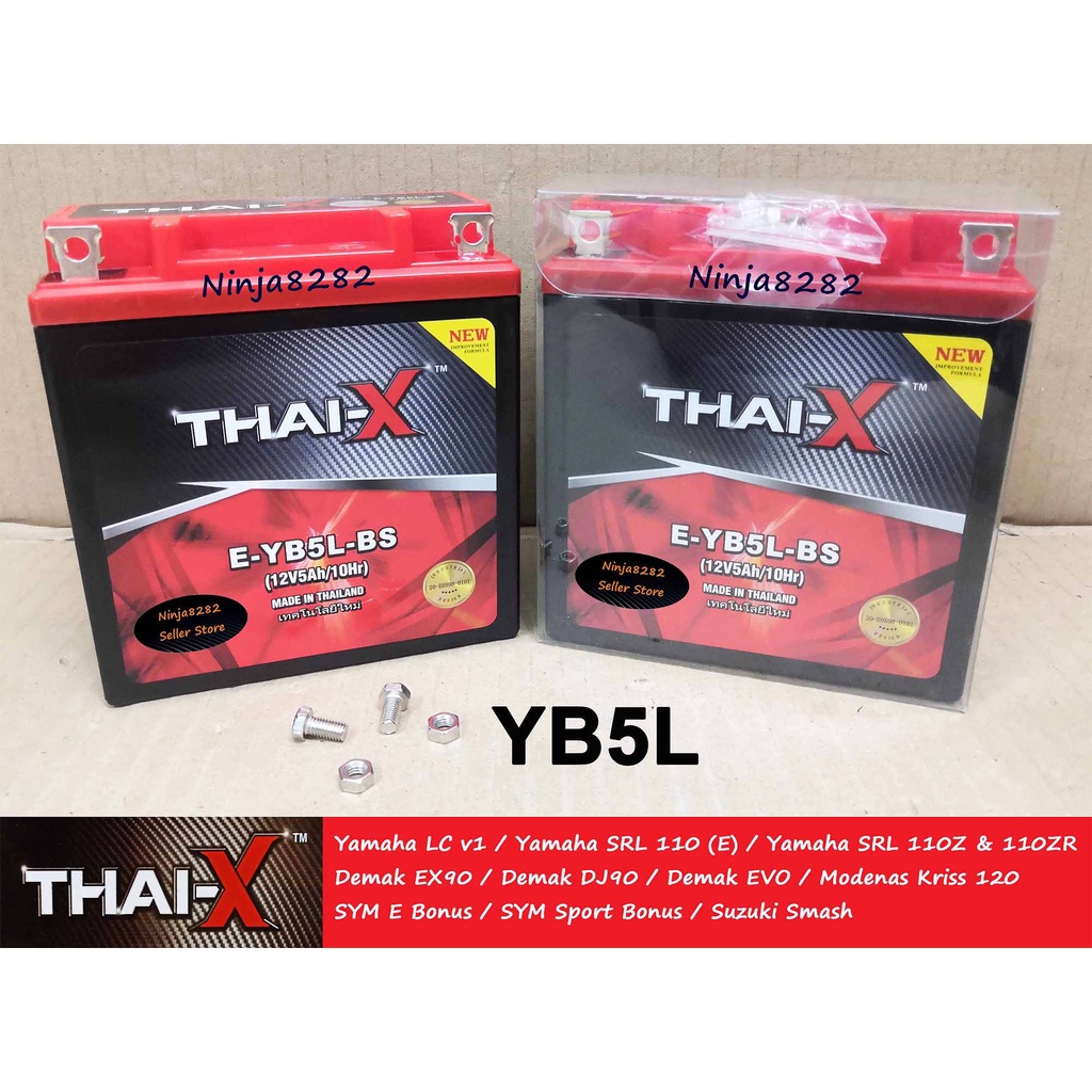 THAIX THAI X BATTERY YB5L YB5 YAMAHA 135LC v1 / SRL 110 (E) / DEMAK