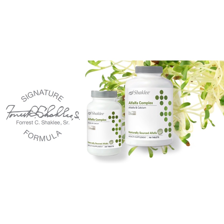 Shaklee Alfalfa Complex 330 Tablets ( Alfalfa & Calcium) Shopee