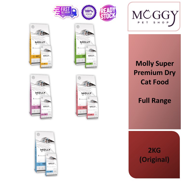 MOLLY Super Premium Cat Food Full Range 2kg ( Original Pack