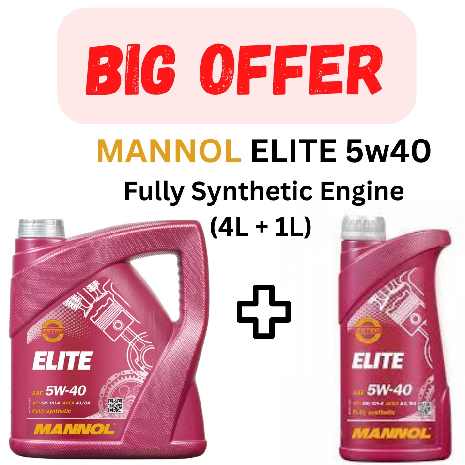 (MADE IN GERMANY) MANNOL 7903 ELITE 5w40 Fully Synthetic Engine Oil 4L ...