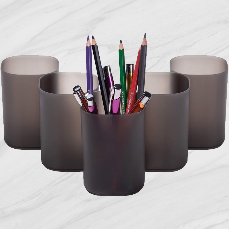 Square Pen Pencil Holder Cosmetic Makeup Brushes Lipstick Storage Office Supply Stationery Organizer Shelf Container Box