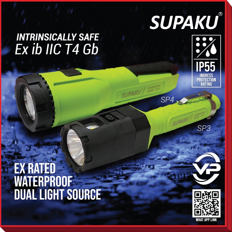 SUPAKU EXPLOSION PROOF LED FLASHLIGHT / LED LIGHT AA BATTERY (AFWSP3