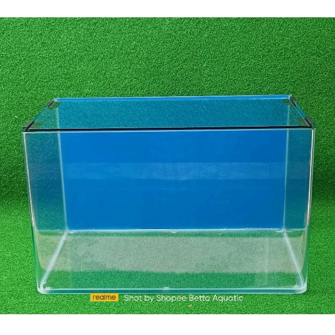 AQUARIUM KACA BESAR SAIZ 17 JENIS KACA CLER ( BIRU ATAU HITAM
