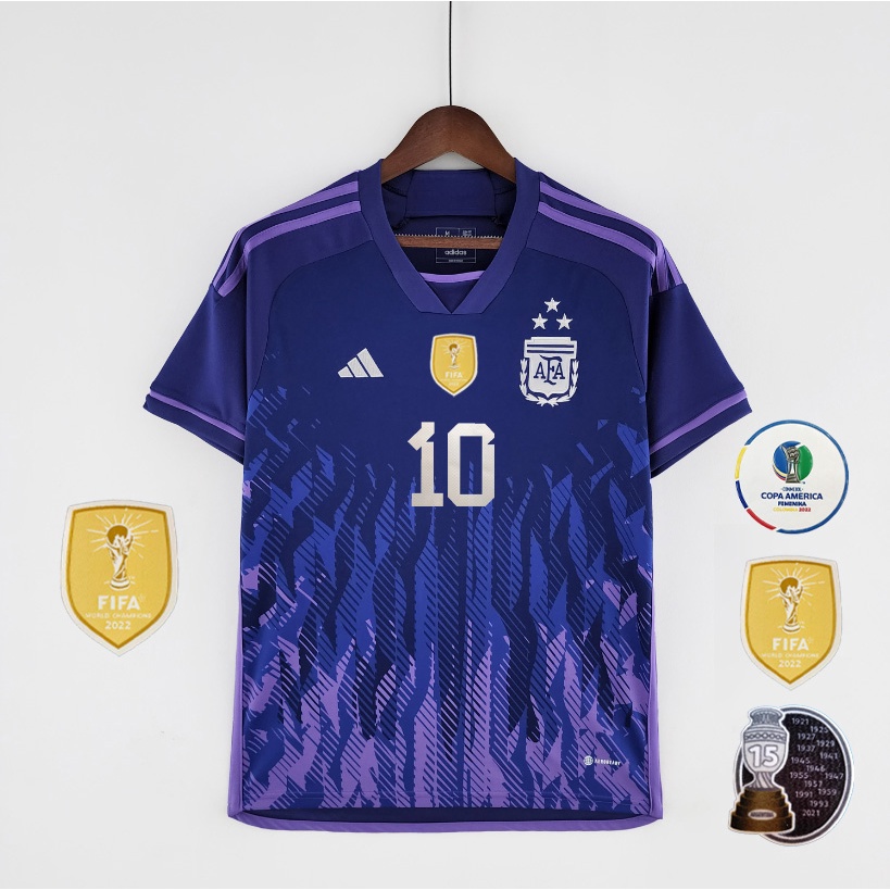 Argentina away jersey 22/23 Fans issue world cup jersey kit S-4XL 、Can add your name & number