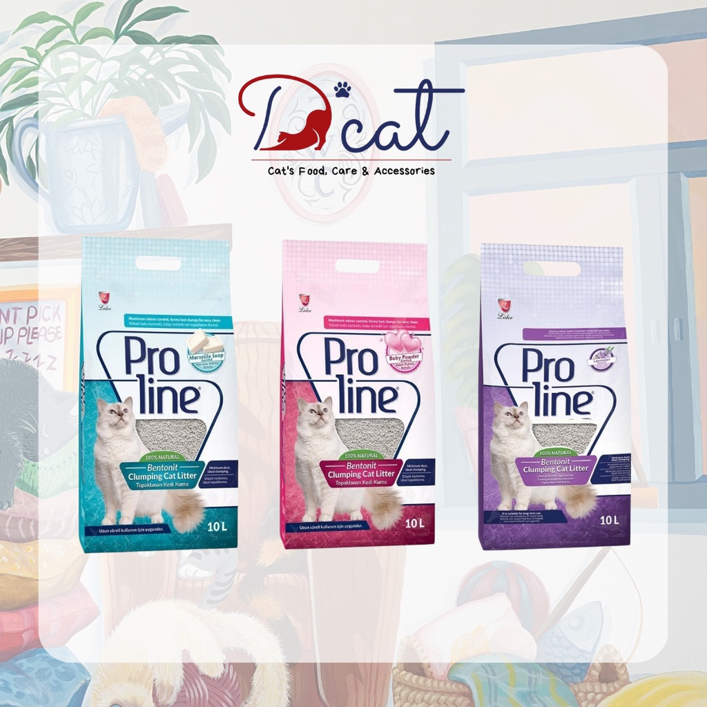 Proline Bentonite Cat Litter Scented 10L / Available in 3 scents