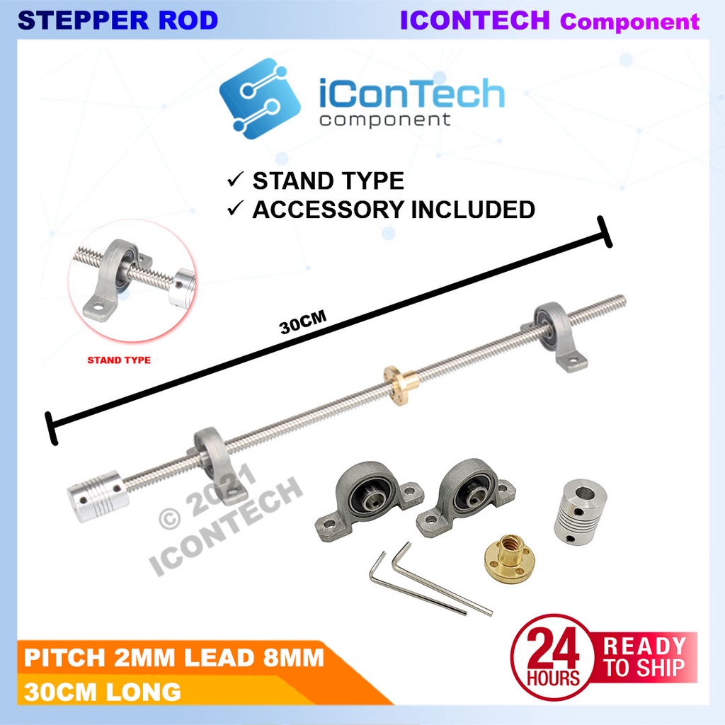 Stepper Motor Lead Screw Rod/Worm Shaft 3D Printer T8 Lead Screw