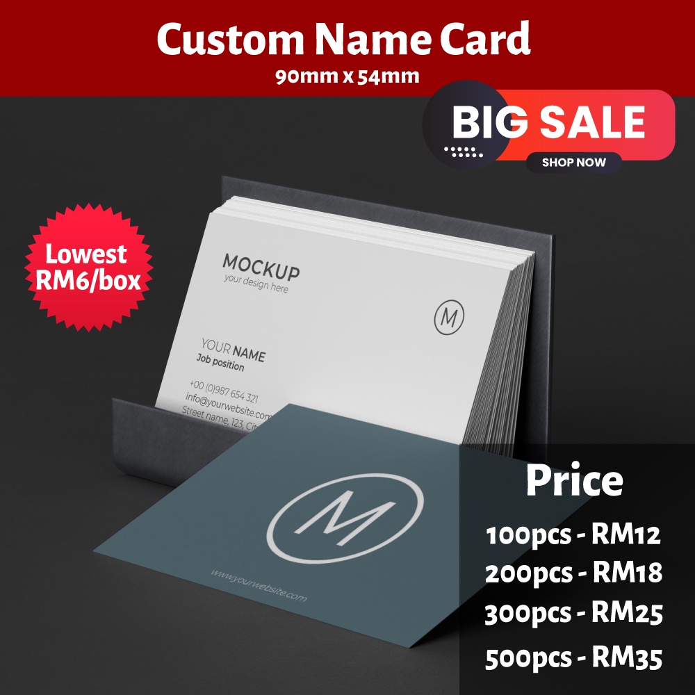 [Sale] 2sided Business Card/Name Card Printing [ Design][ONLY Printing