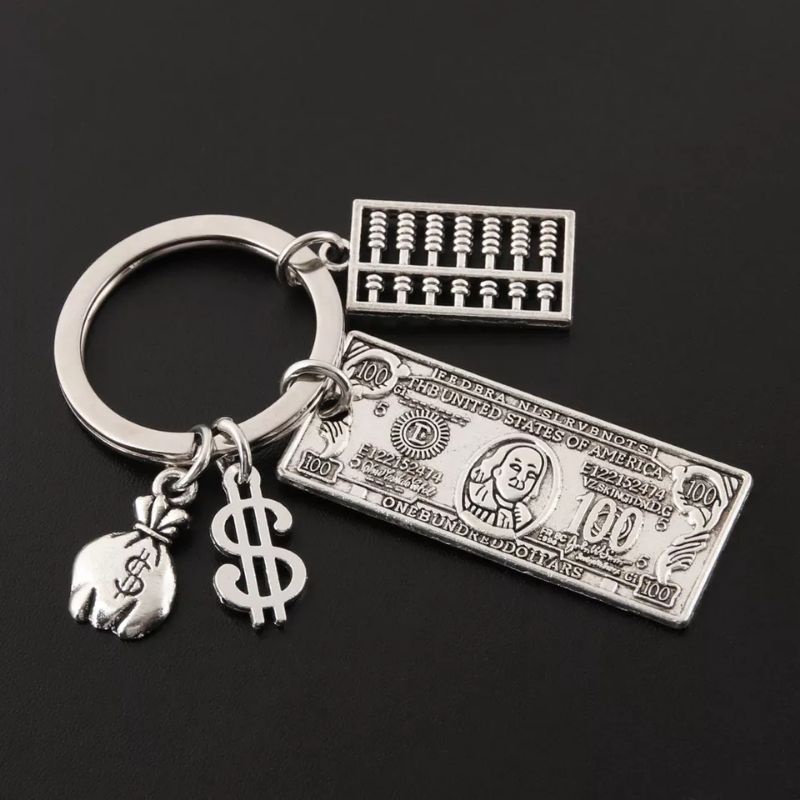 New 100 US Dollar Model Keychain Money Wallet Handmade Souvenir American Currency Gift Keyring