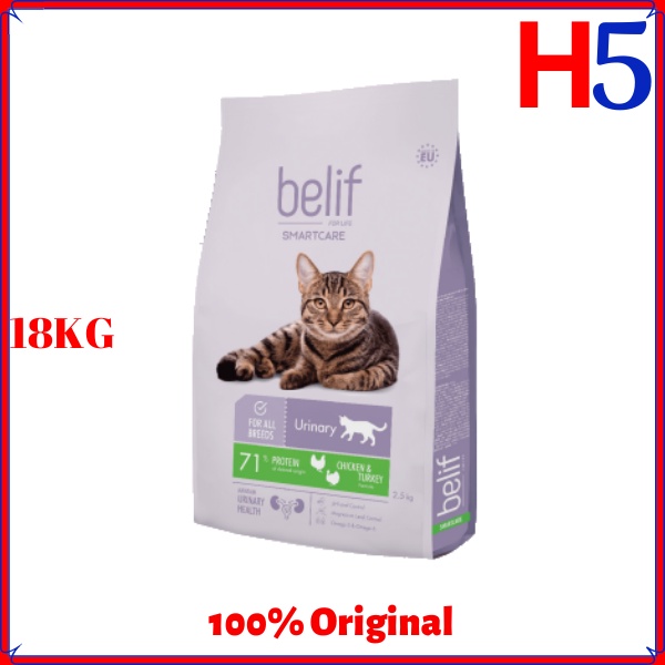 BELIF Urinary 18KG Dry Cat Food/ Makanan Kucing/ Pet Food Shopee Malaysia