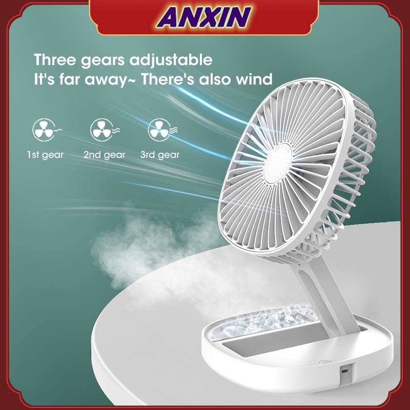 ✨Foldable Mini Fan Portable Fan Rechargeable Strong Wind Mini Desktop Fan Rechargeable Mini Fan Handheld Fan