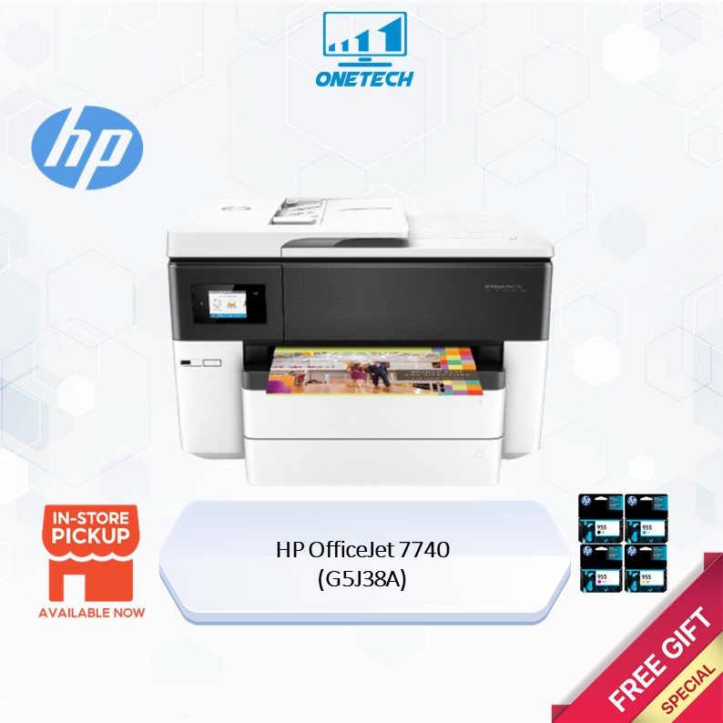 Hp Officejet 7720 7740 A3 Wide Format All In One Printer Touch And Go Rm80 Shopee Malaysia 6452