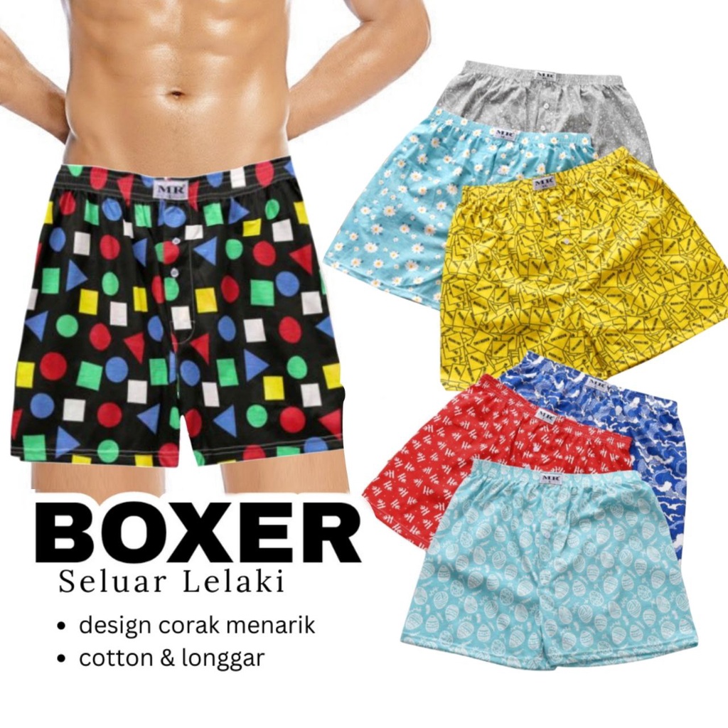 (1pcs)Boxer MR COMFORT (MBX3259) HIDDEN WAISTBAND POLYESTER BOXER UNDERWEAR High Quality Polyster