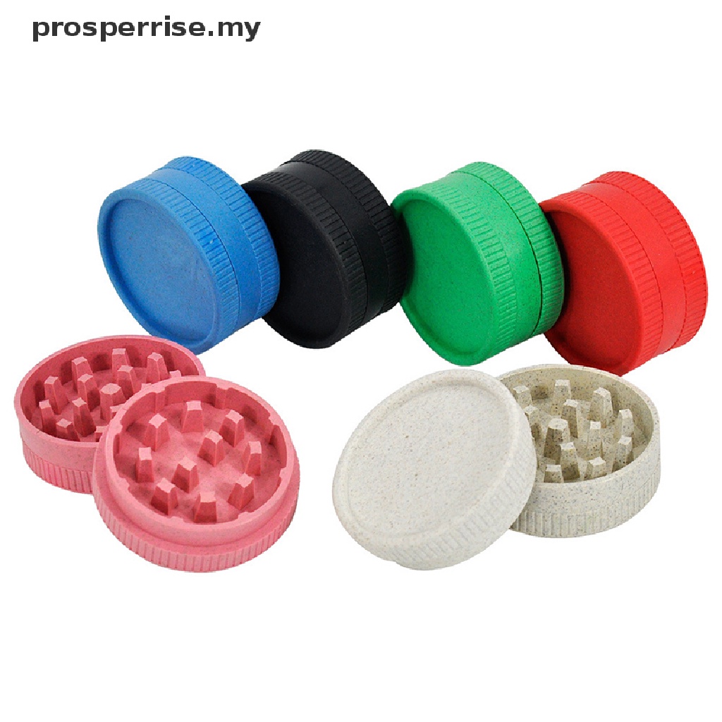 [prosperrise] 56mm Two Layer Plastic Acrylic Biodegradable Herb Grinder Hemp  Grinder [MY]