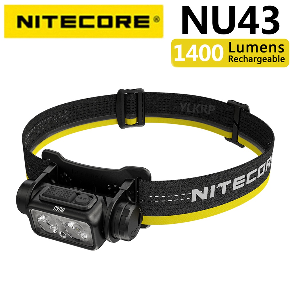 NITECORE NU43 Rechargeable Headlamp White & Red Light Lantern Outdoor Camping Headlight Flashlight Built-in 3400mAh Battery